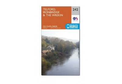 OS Explorer Map 242 - Telford, Ironbridge & The Wrekin (1:25,000 scale)
